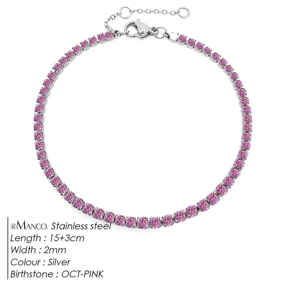 Geboorte Steen Armband Goud/Zilver