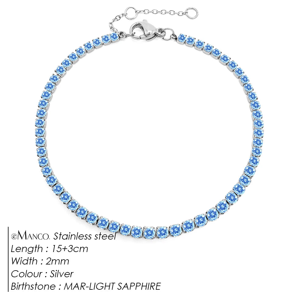 Geboorte Steen Armband Goud/Zilver