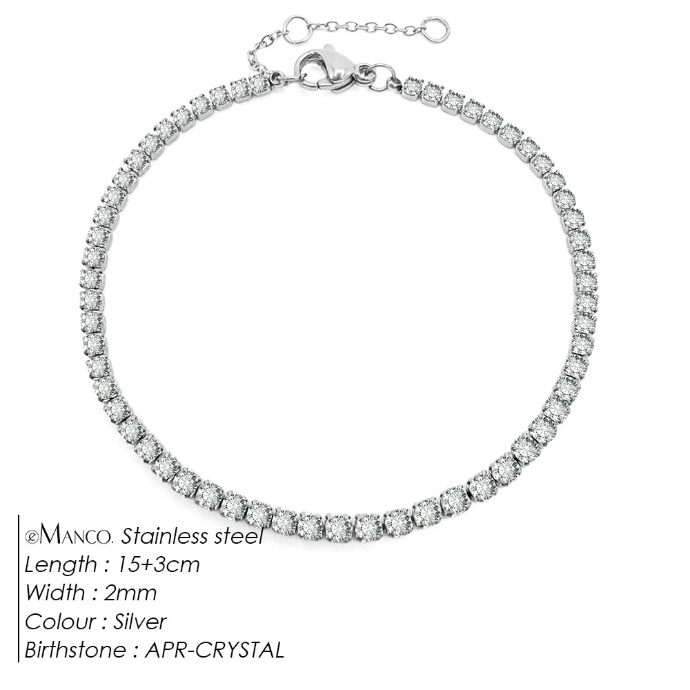 Geboorte Steen Armband Goud/Zilver