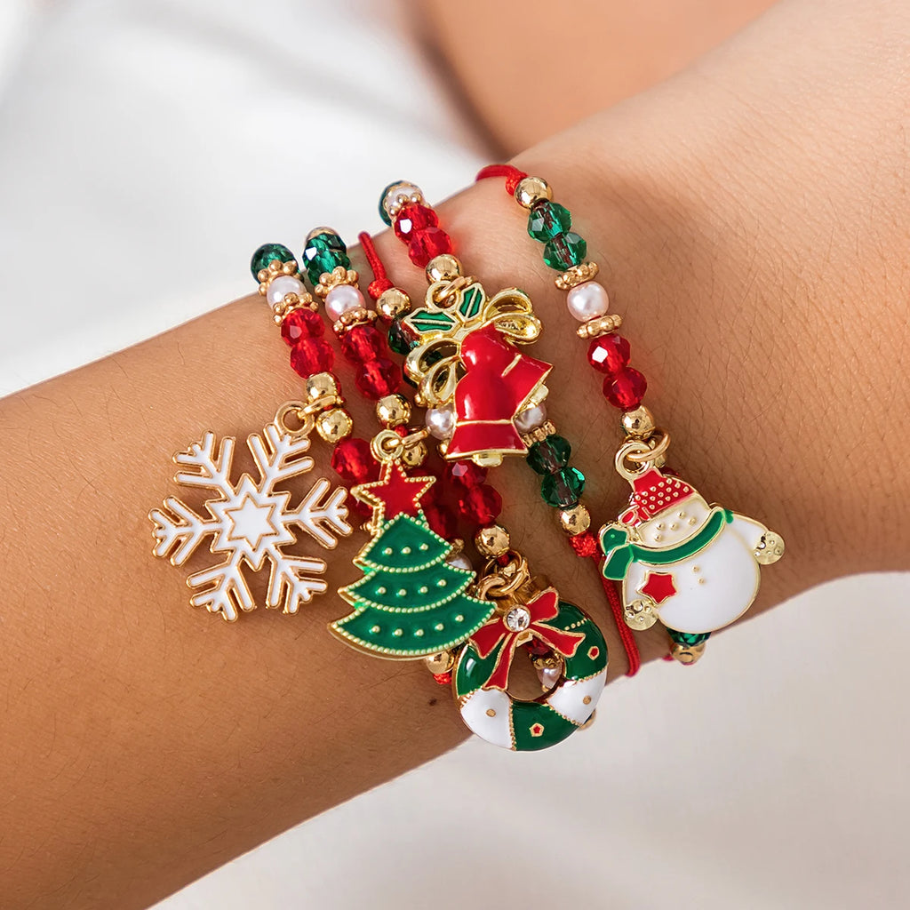 Kerst armbandjes 5 stuk