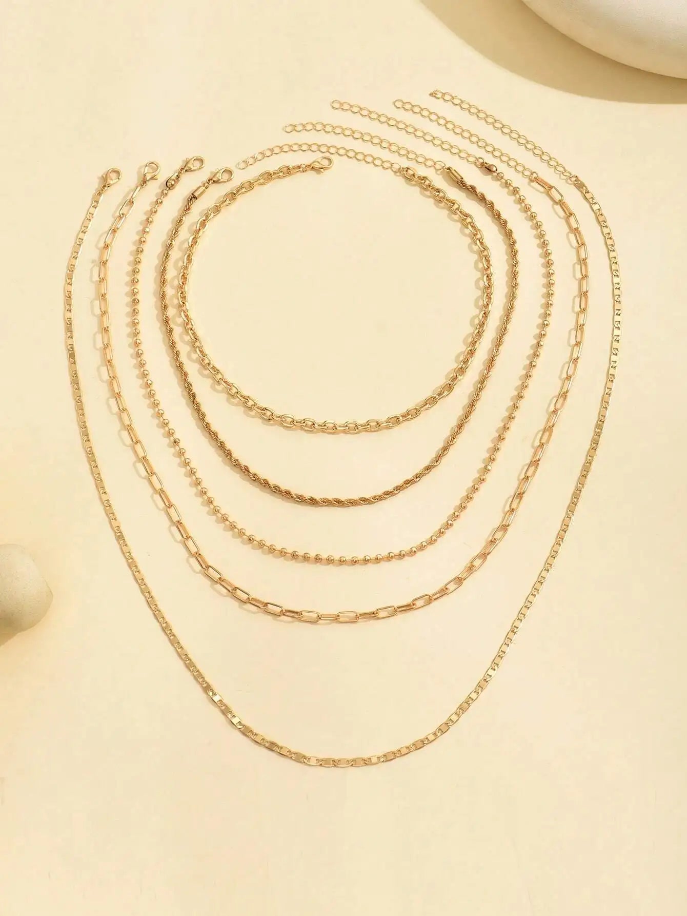 Goudkleurige Ketting Set
