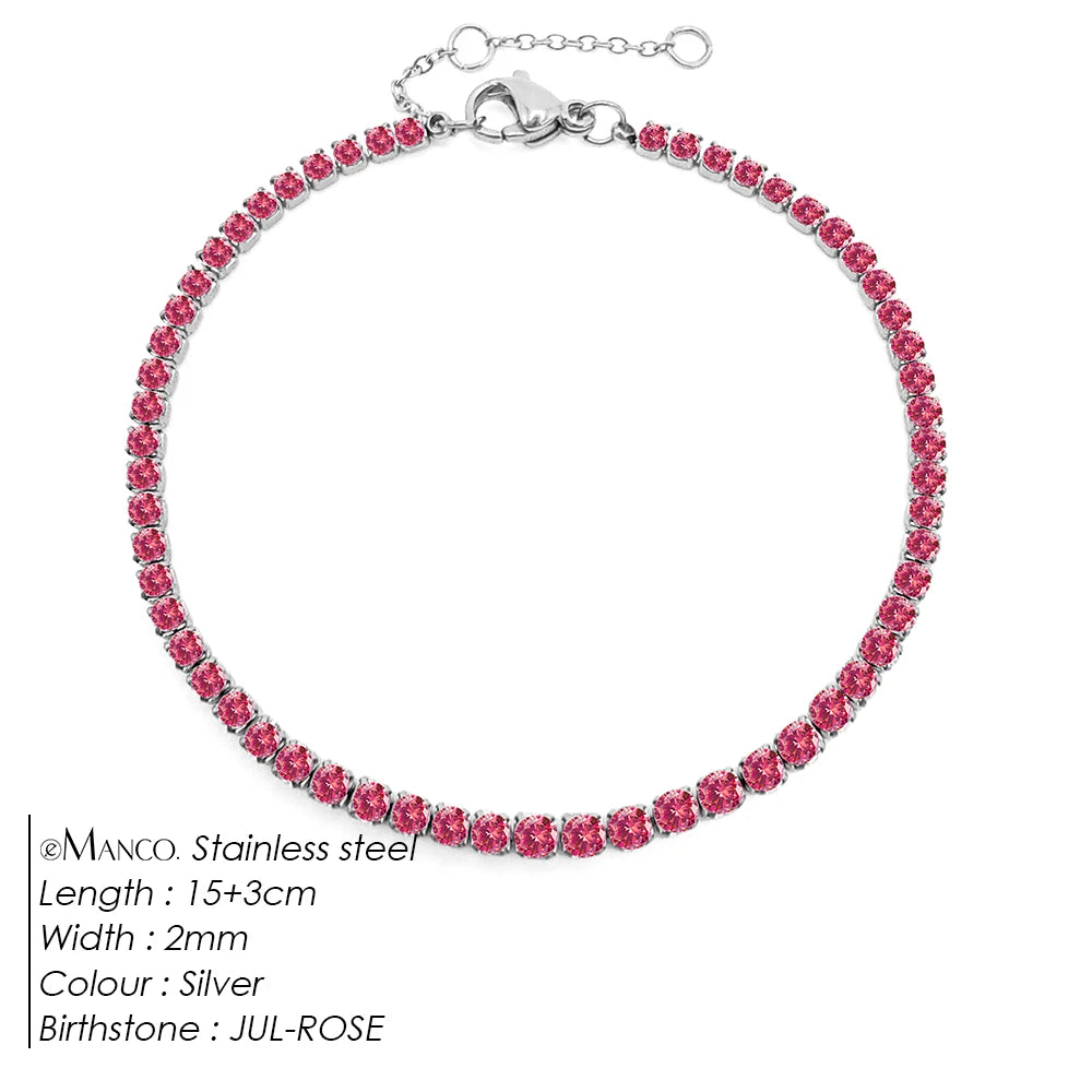 Geboorte Steen Armband Goud/Zilver