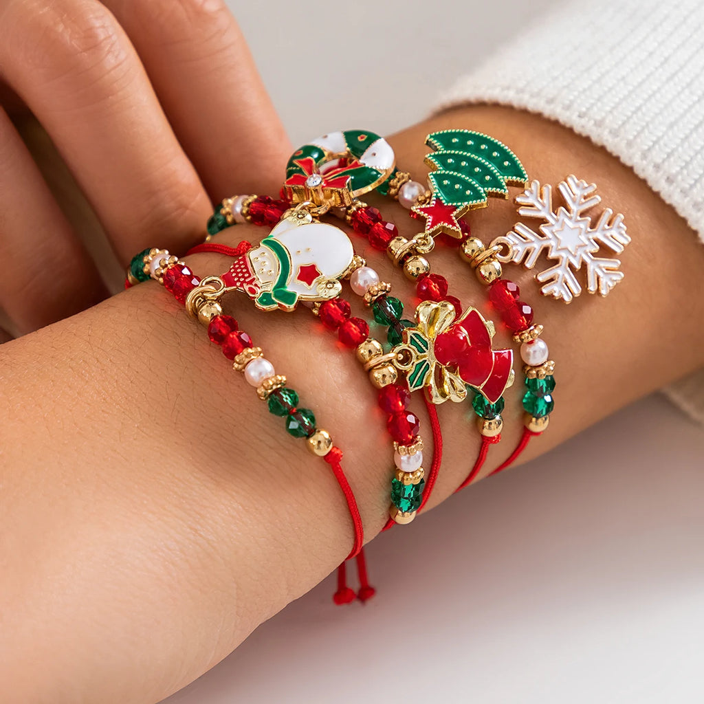 Kerst armbandjes 5 stuk