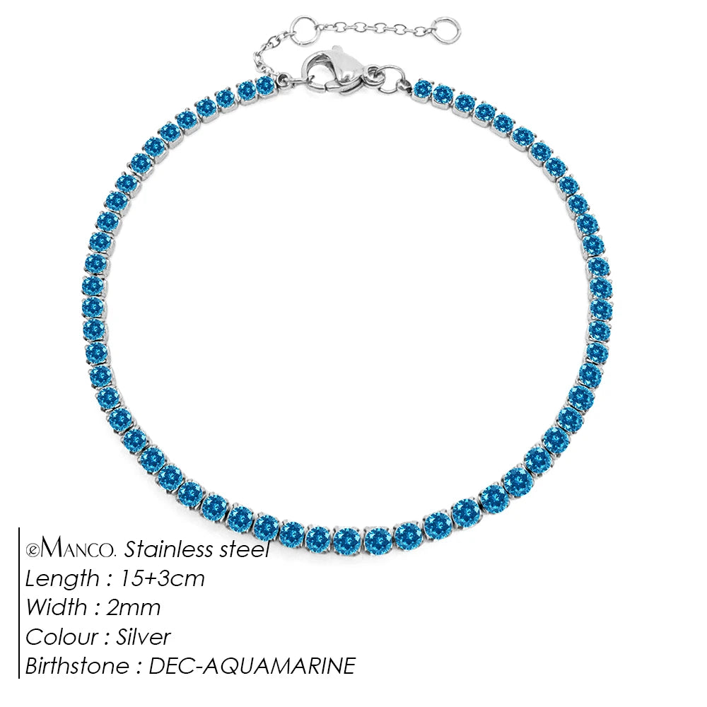 Geboorte Steen Armband Goud/Zilver