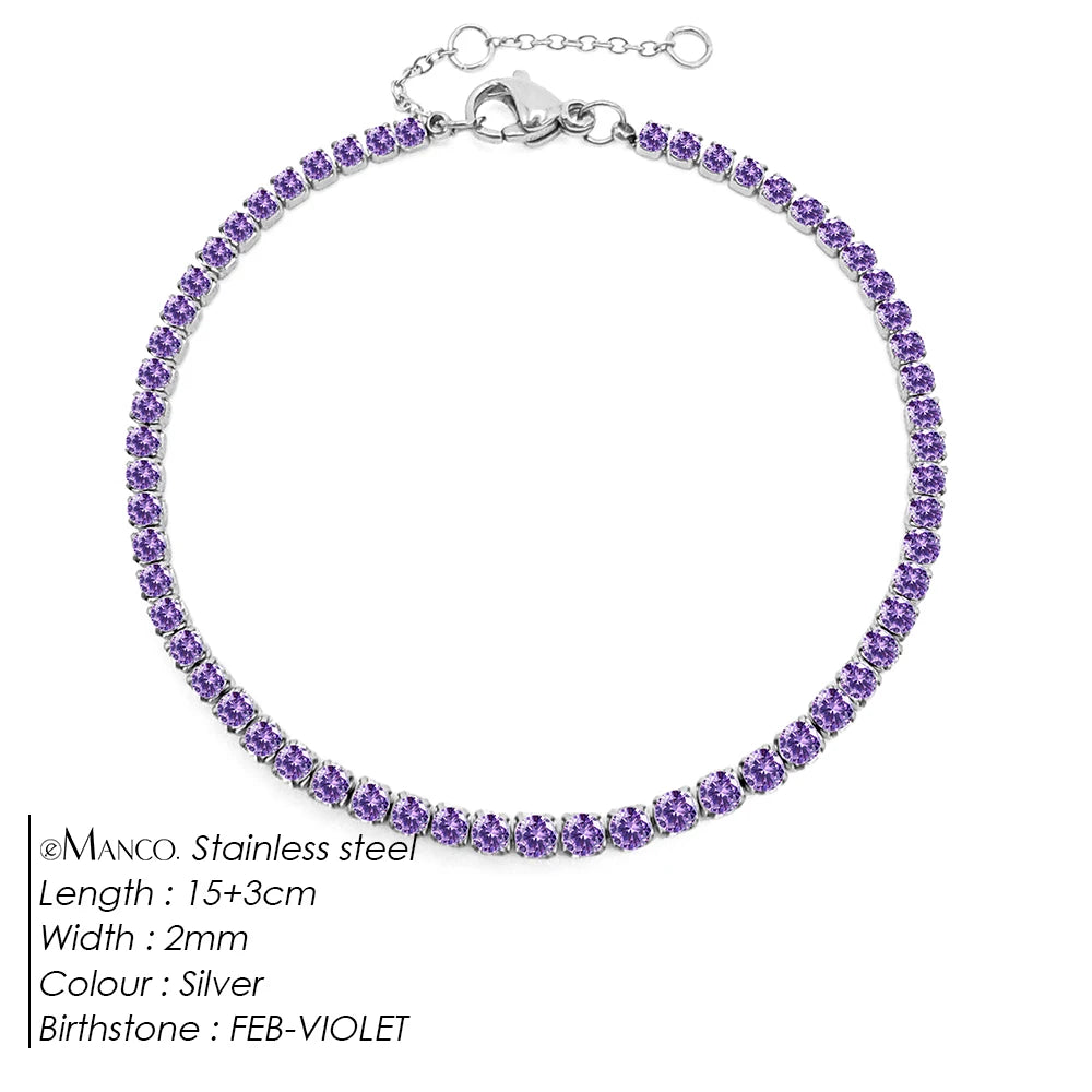 Geboorte Steen Armband Goud/Zilver