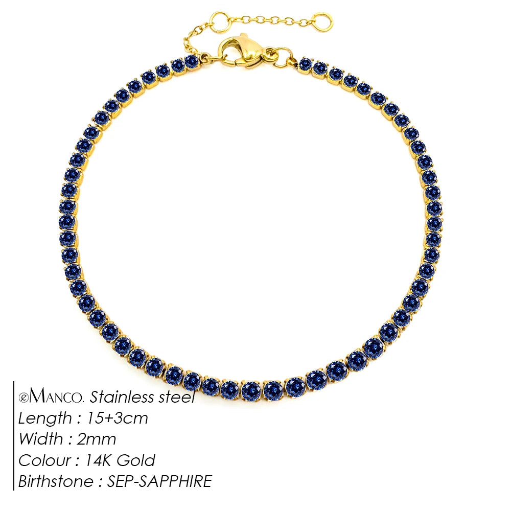 Geboorte Steen Armband Goud/Zilver