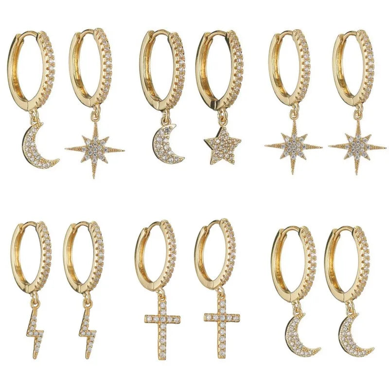 Ring Oorbellen met bedel