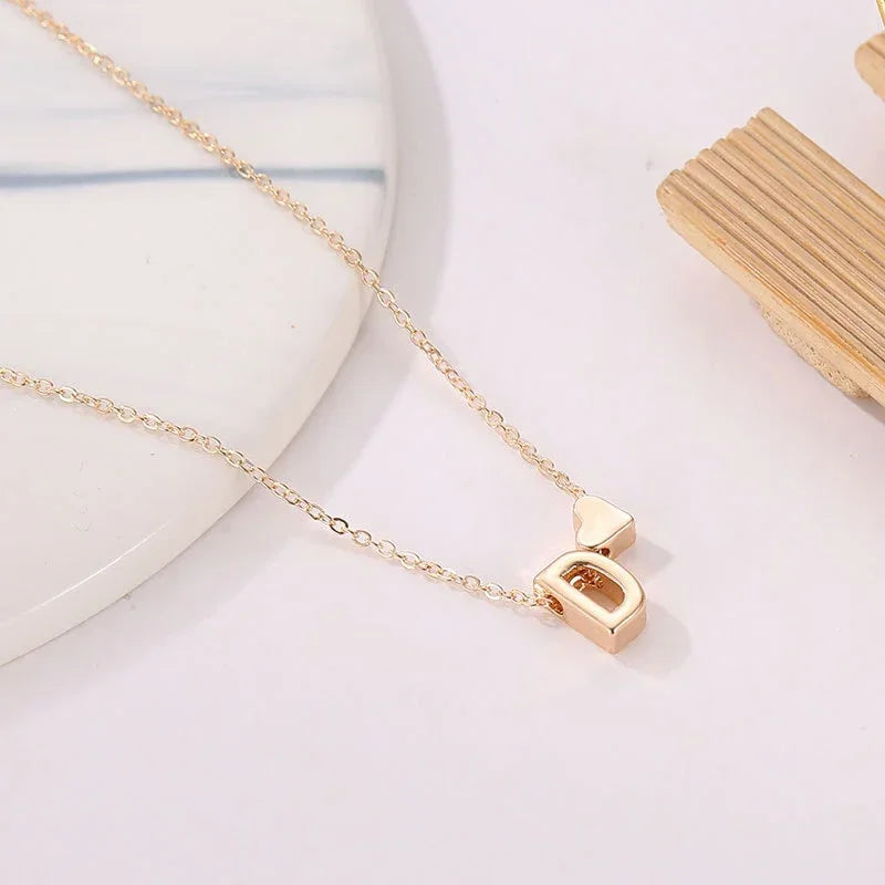 Ketting Goud/Zilver Met Letter En Hart